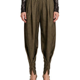Pantaloni renee con dettagli con bottoni in verde 