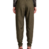 Pantaloni renee con dettagli con bottoni in verde 