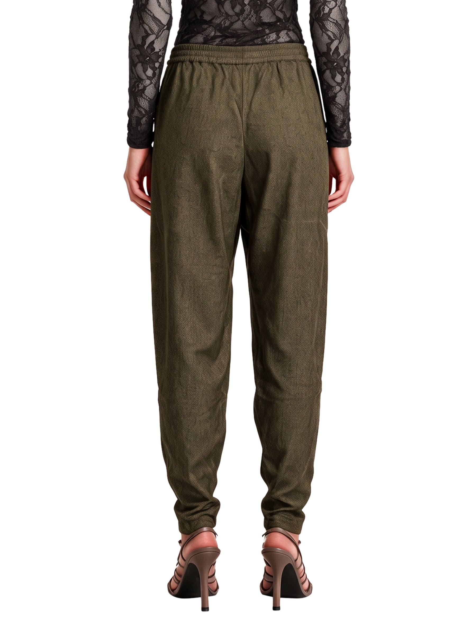 Pantaloni renee con dettagli con bottoni in verde 