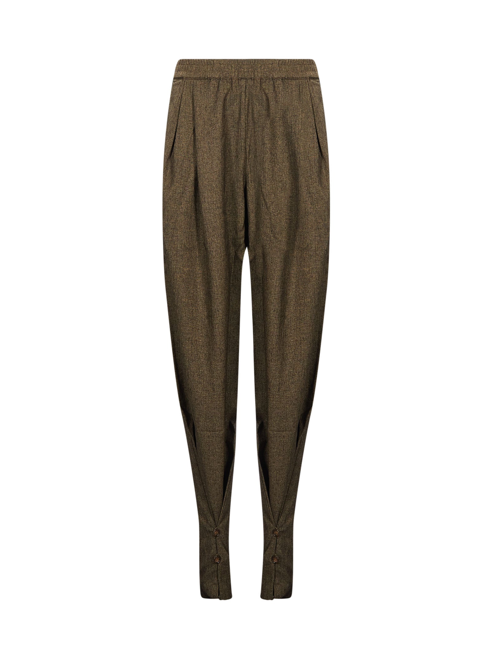 Pantaloni renee con dettagli con bottoni in verde 