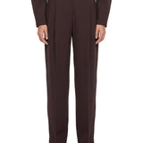 Pantaloni a gamba larga Tracy in bordeaux 