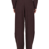 Pantaloni a gamba larga Tracy in bordeaux 