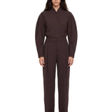 Pantaloni a gamba larga Tracy in bordeaux 