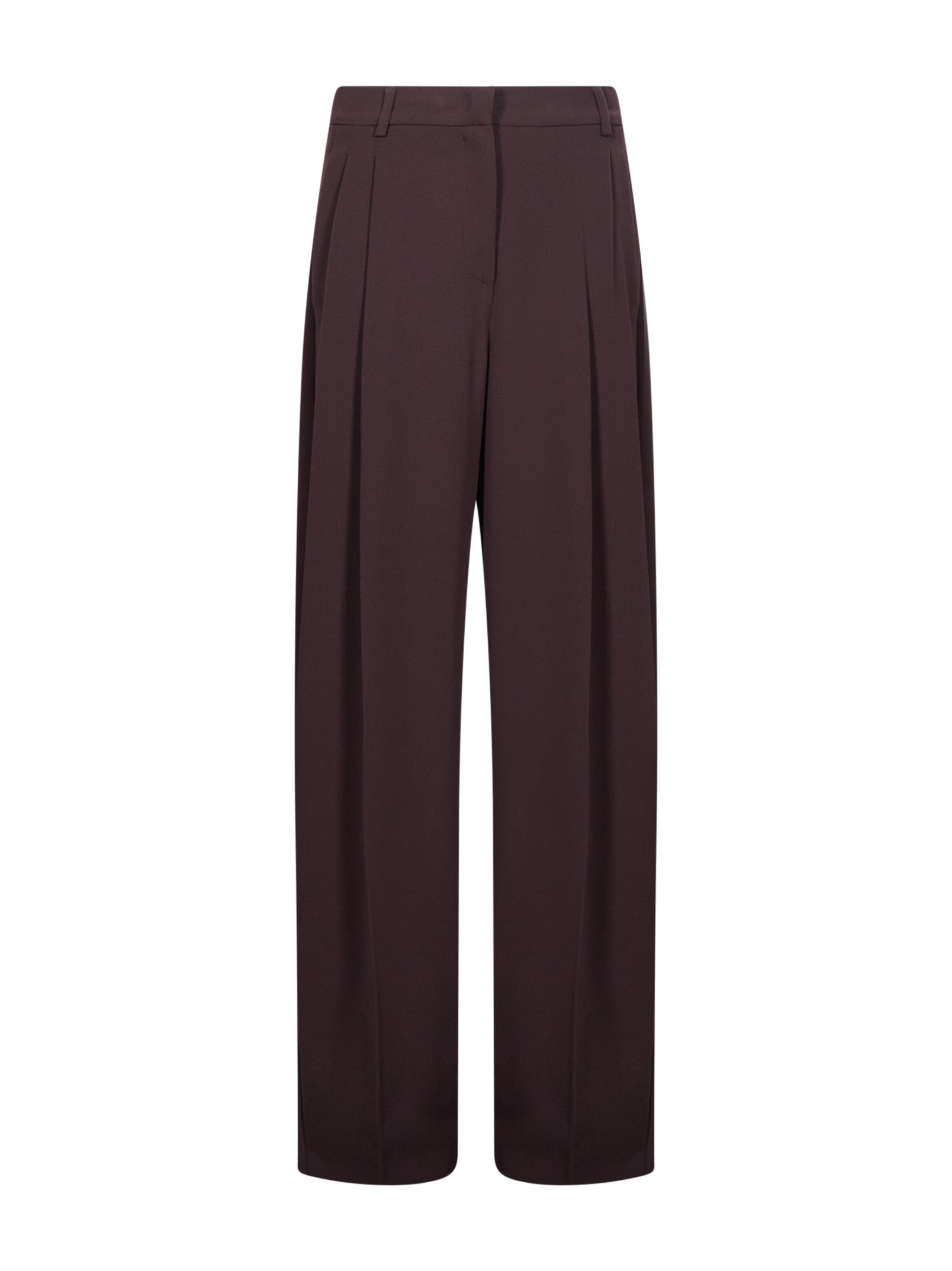Pantaloni a gamba larga Tracy in bordeaux 