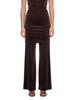Pantaloni Boney in velluto con risvolto in marrone