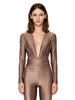 Body Zelda con scollo a V in beige