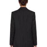 Giacca oversize a righe Guia in nero 