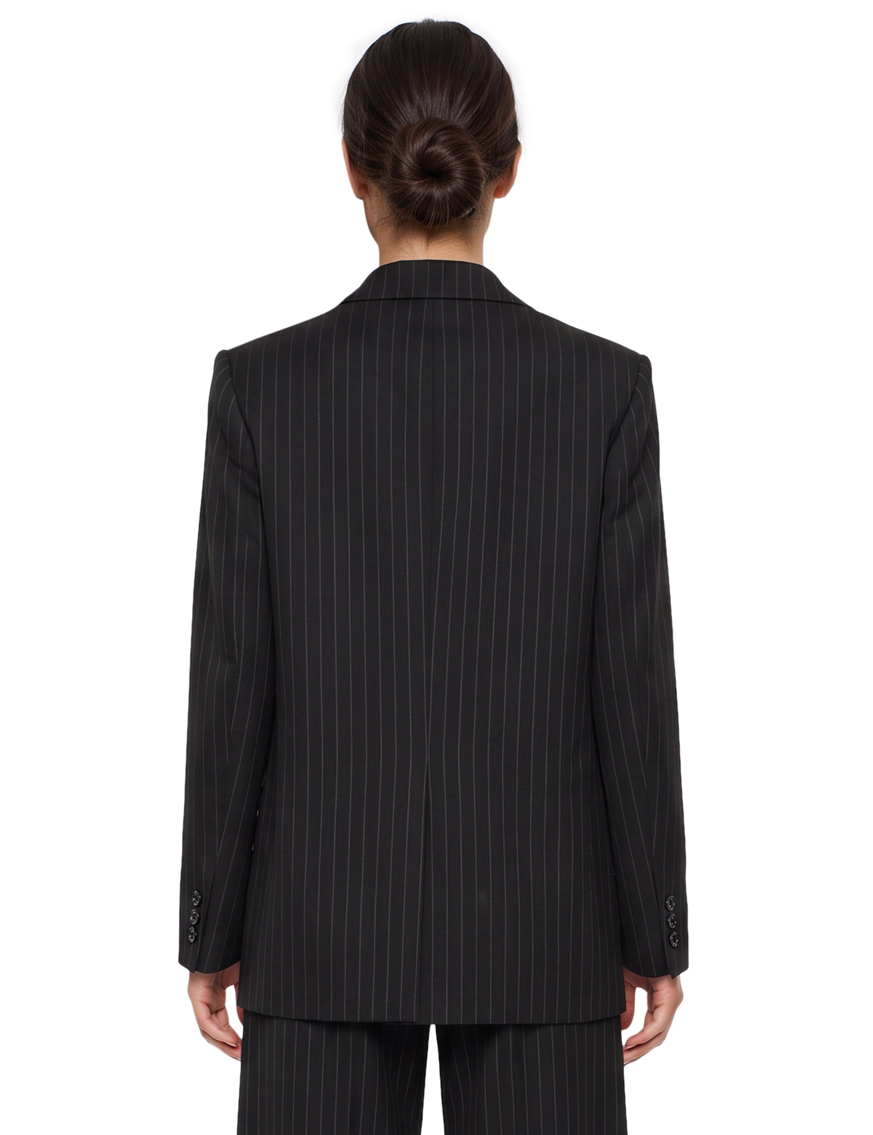 Giacca oversize a righe Guia in nero 