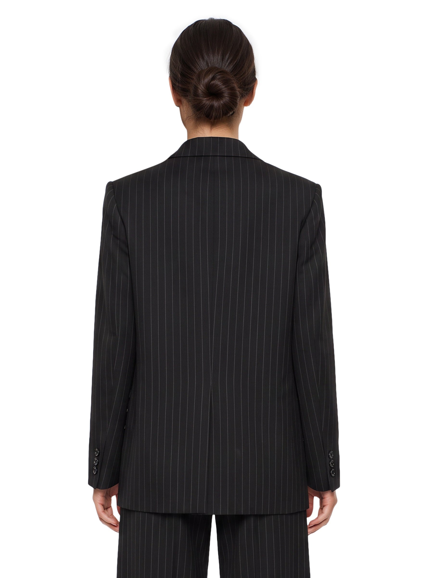 Giacca oversize a righe Guia in nero 