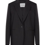 Giacca oversize a righe Guia in nero 