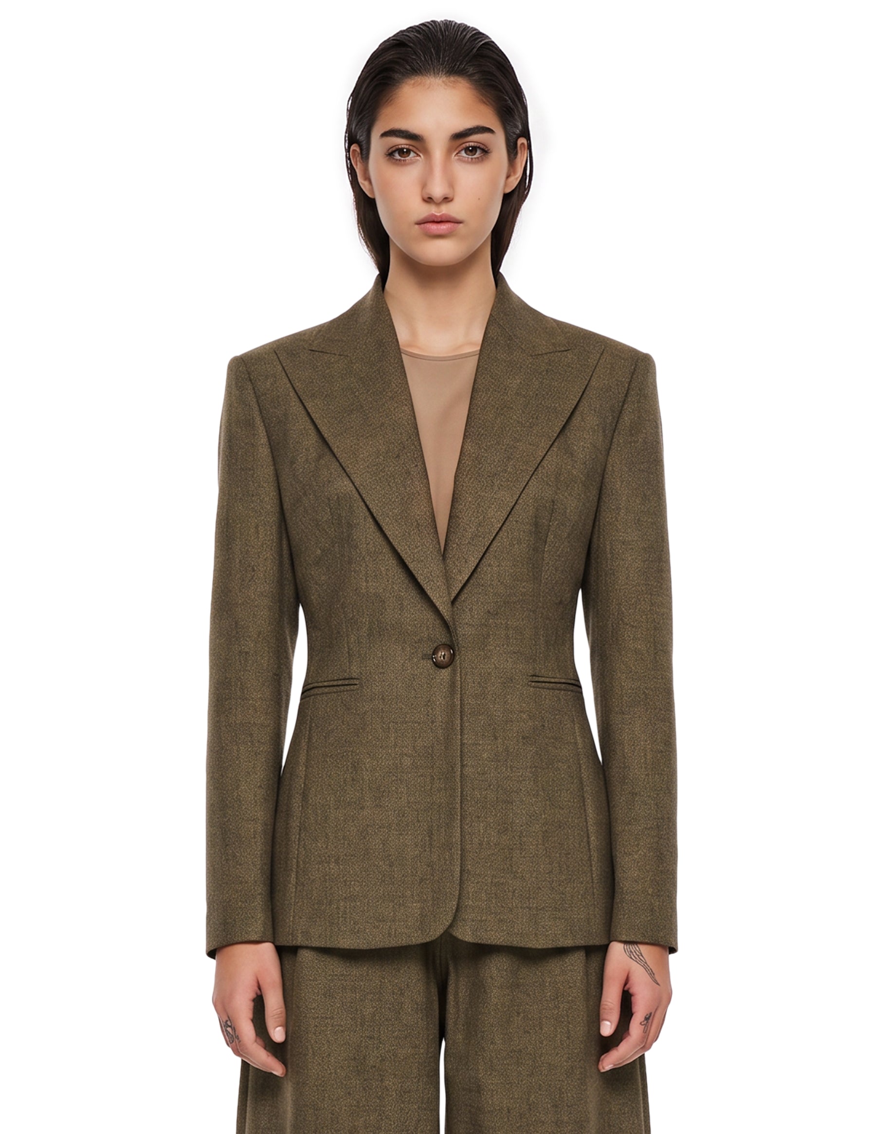 Giacca monopetto Toni in marrone 