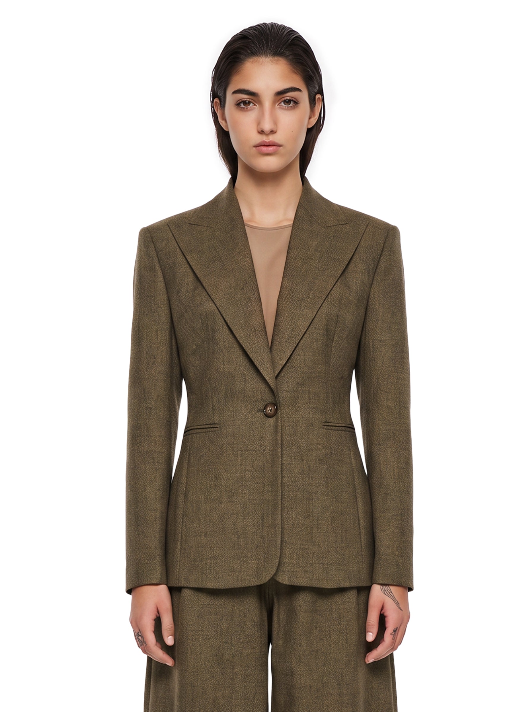 Giacca monopetto Toni in marrone 