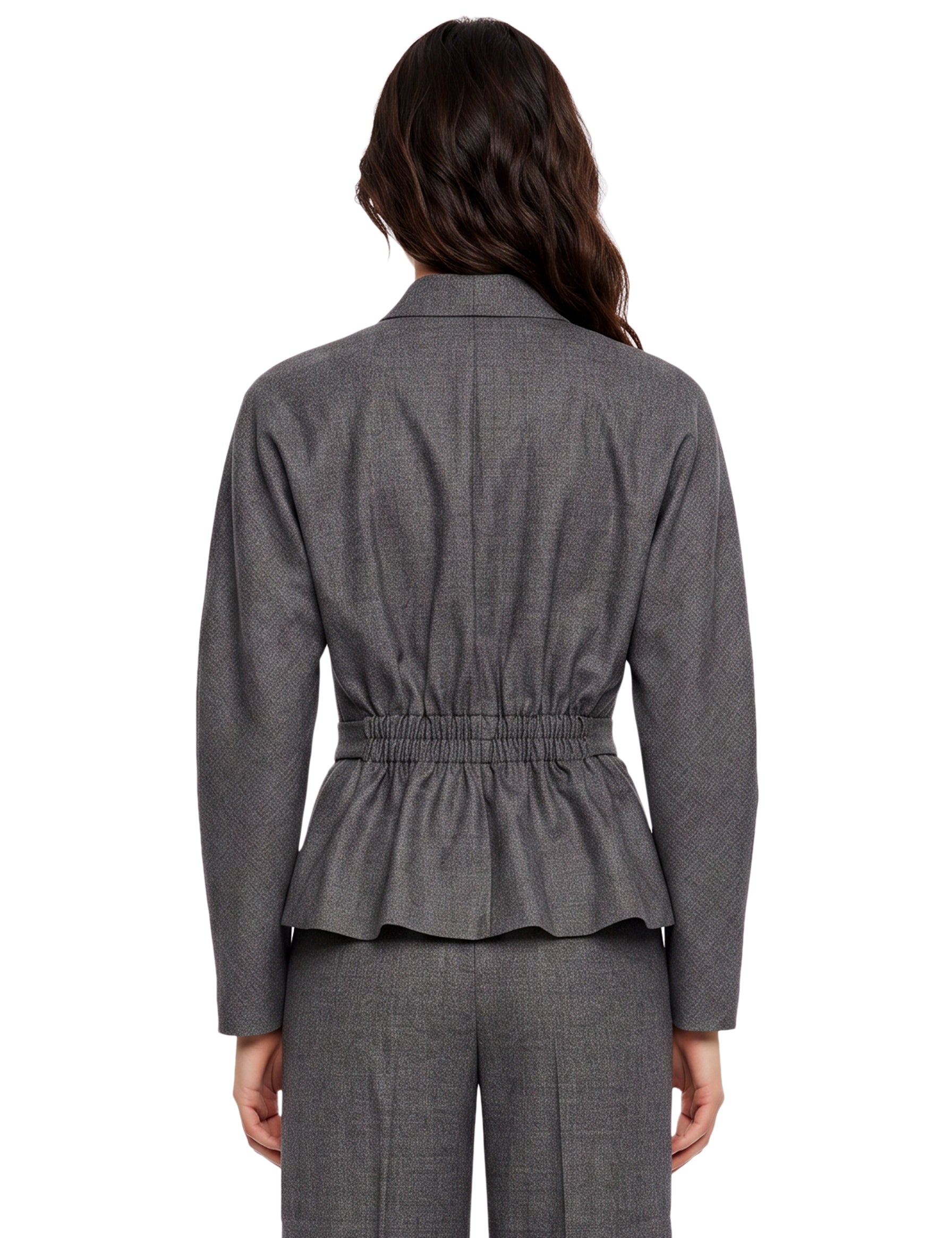 Giacca con cintura Margaux in grigio 