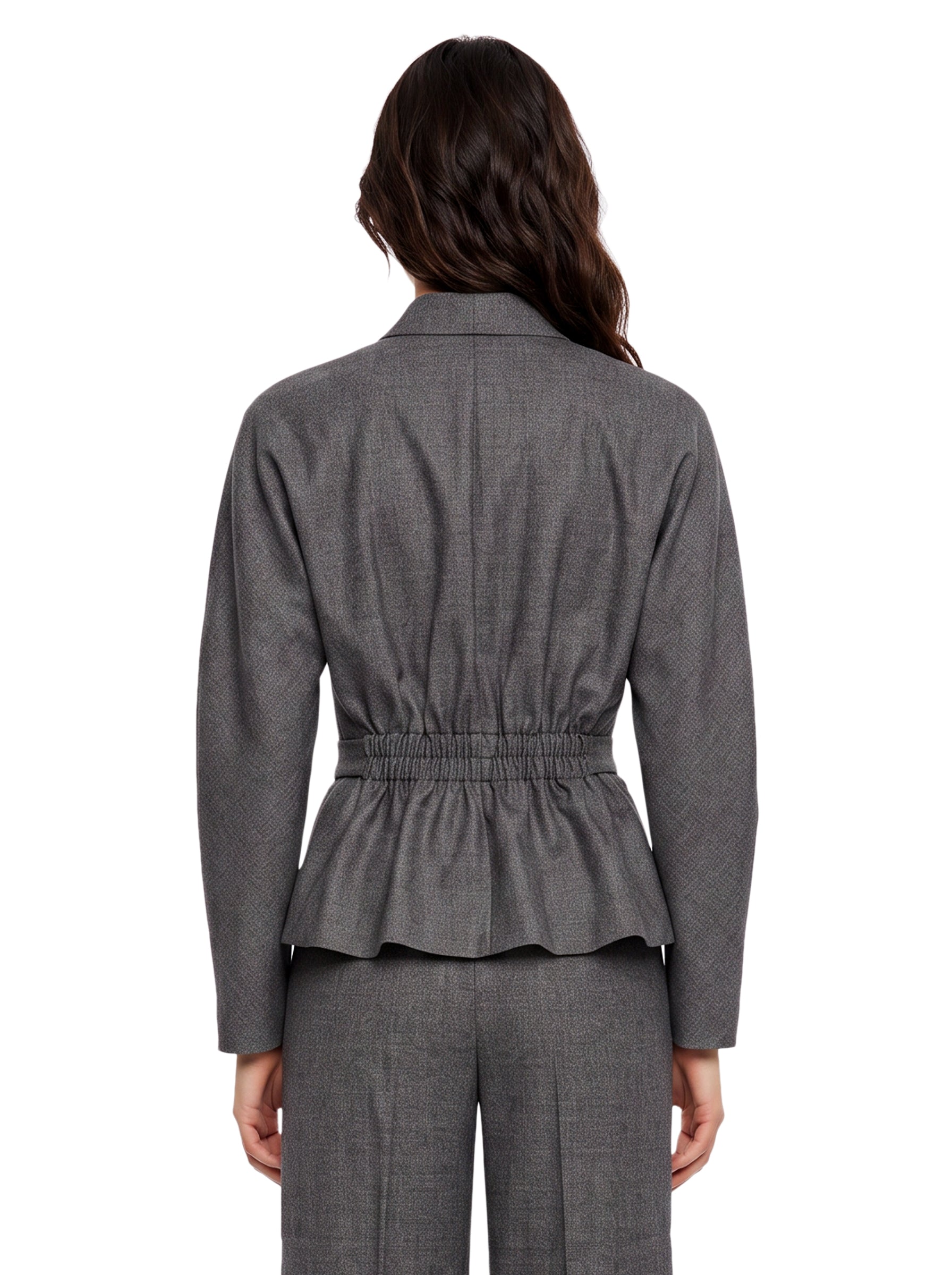 Giacca con cintura Margaux in grigio 
