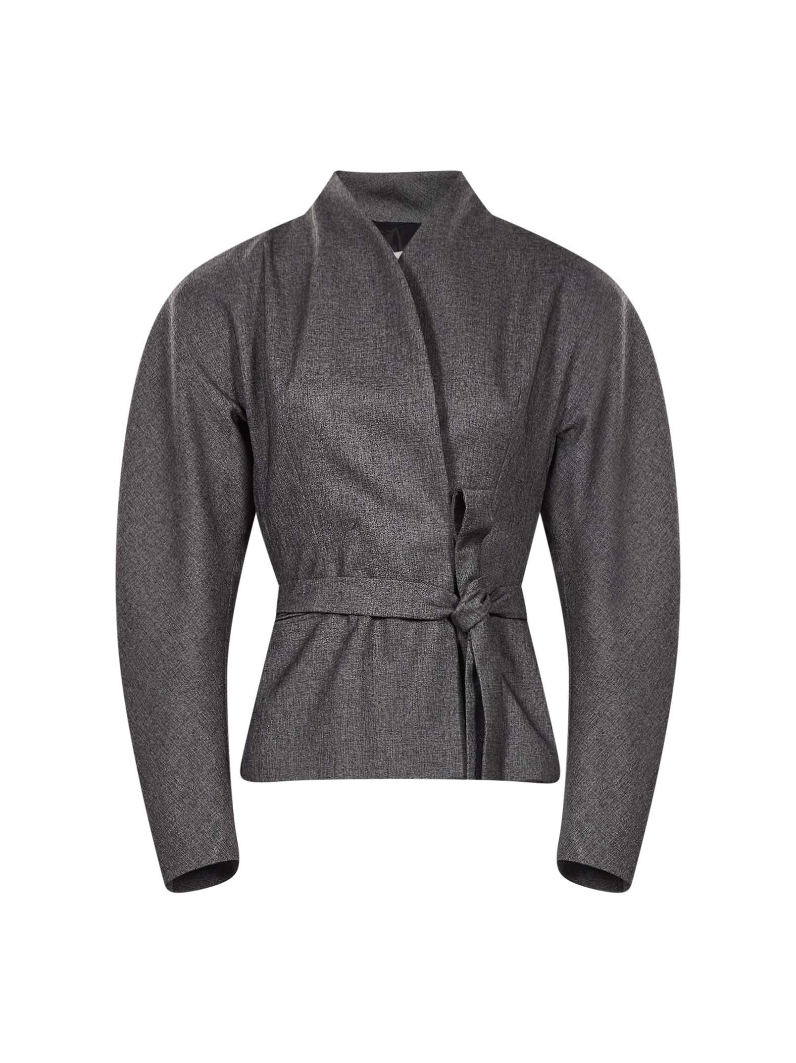 Giacca con cintura Margaux in grigio 
