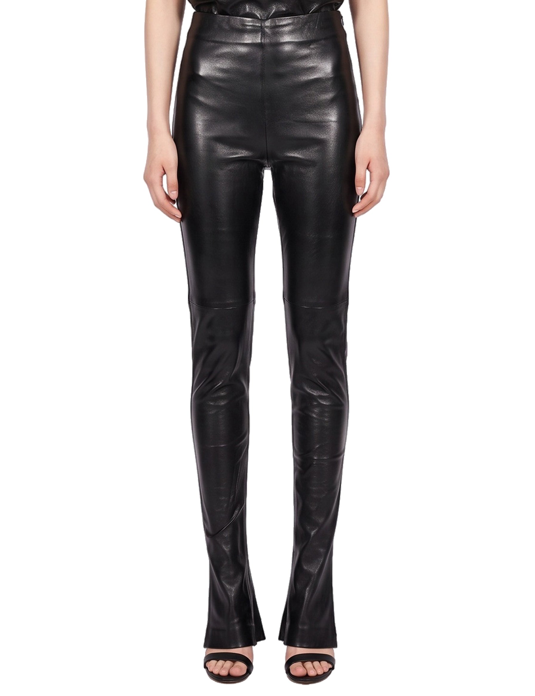 Leggings New Holla in ecopelle nero 