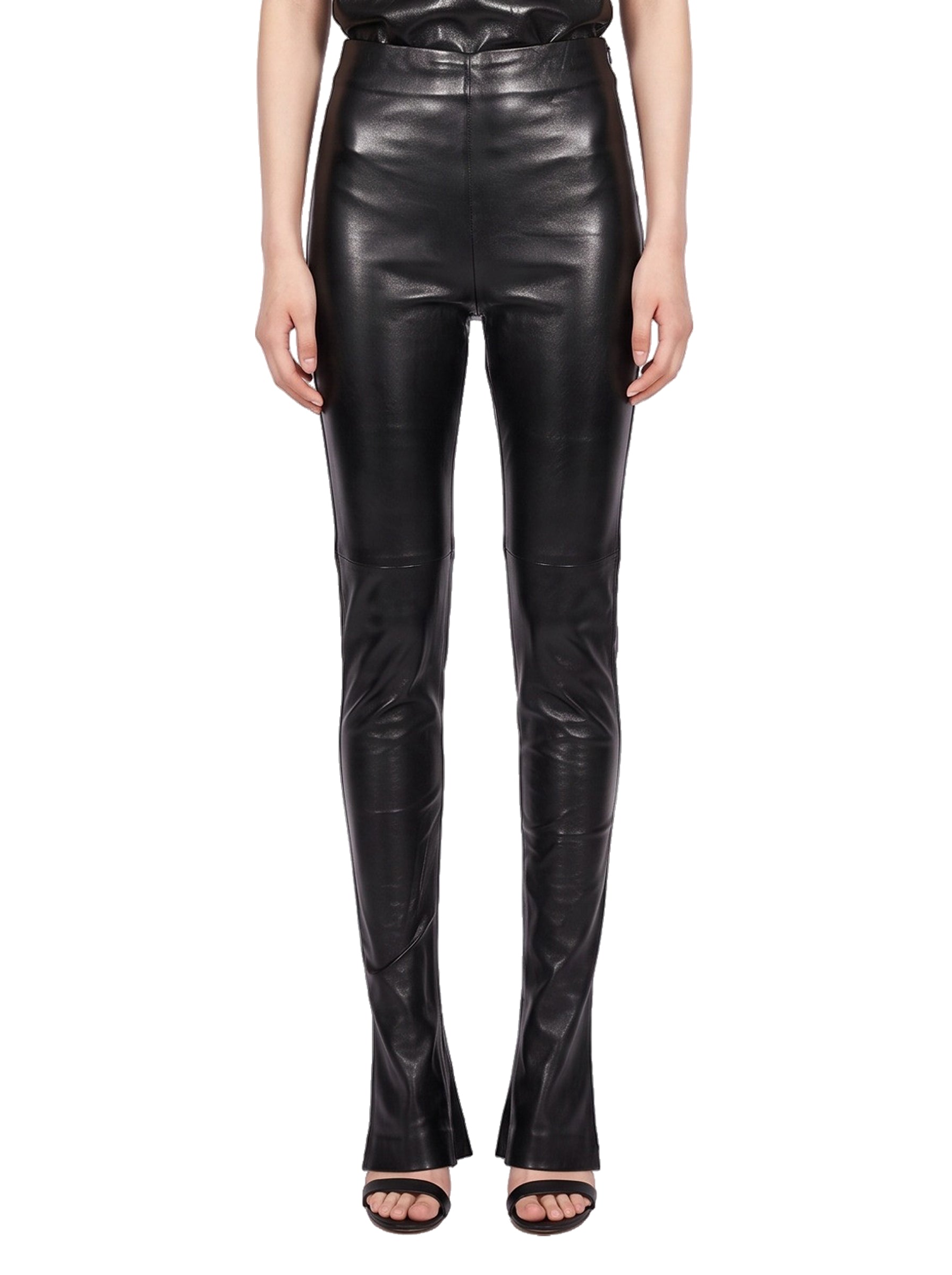Leggings New Holla in ecopelle nero 
