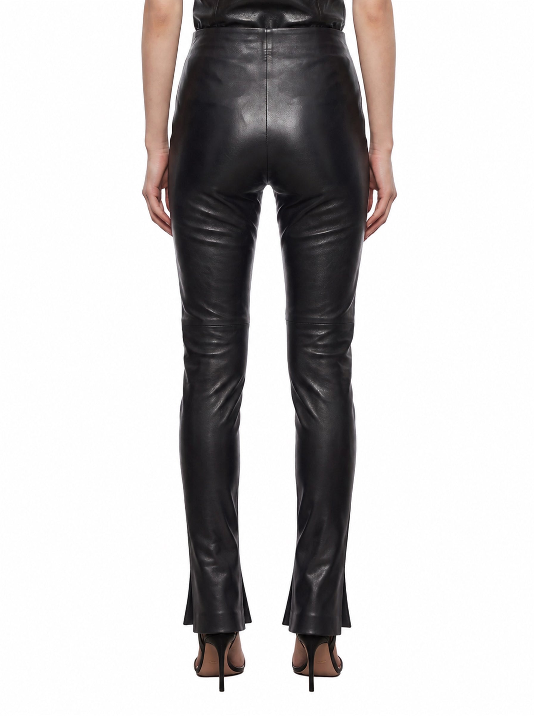 Leggings New Holla in ecopelle nero 