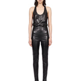 Leggings New Holla in ecopelle nero 