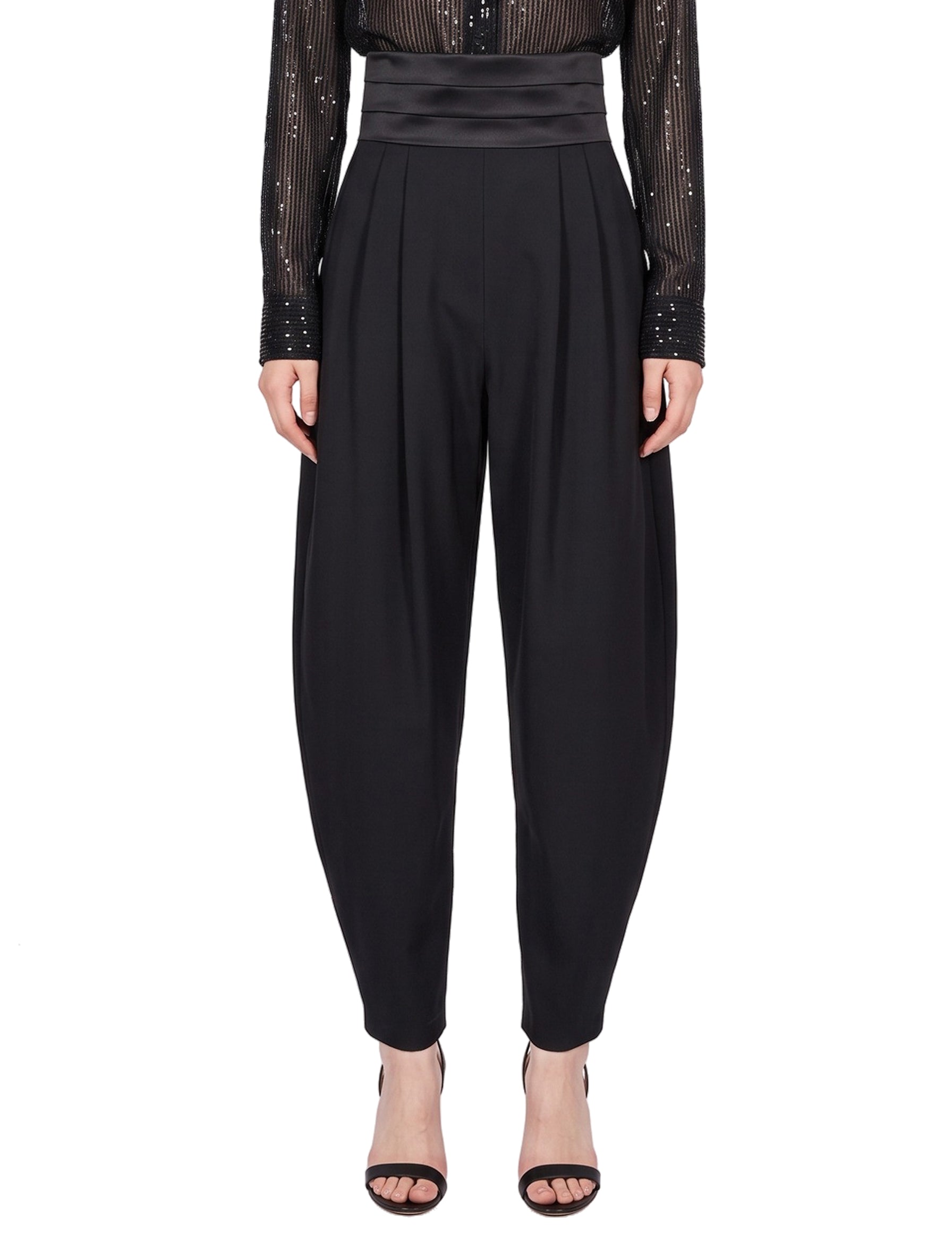 Pantaloni Sandy tuxedo in nero 