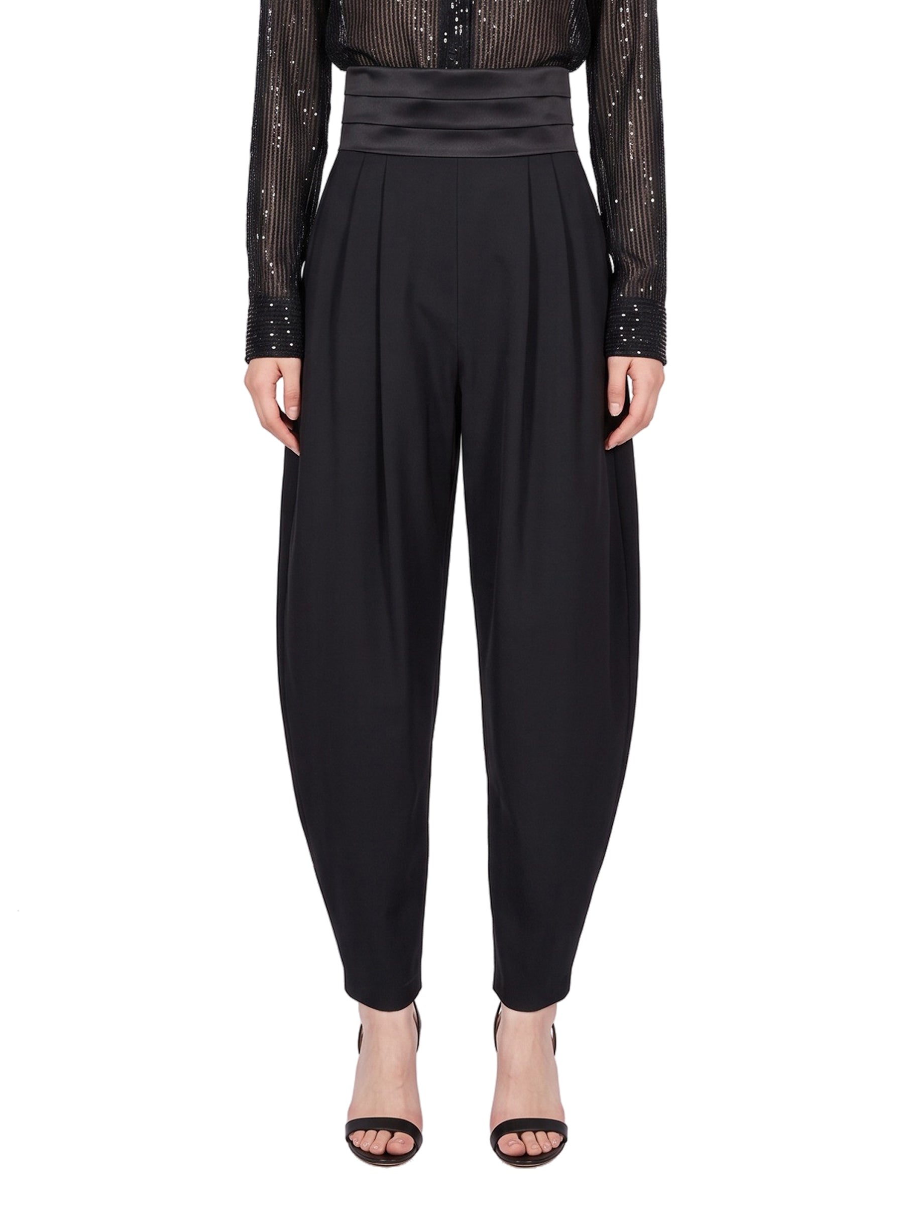 Pantaloni Sandy tuxedo in nero 