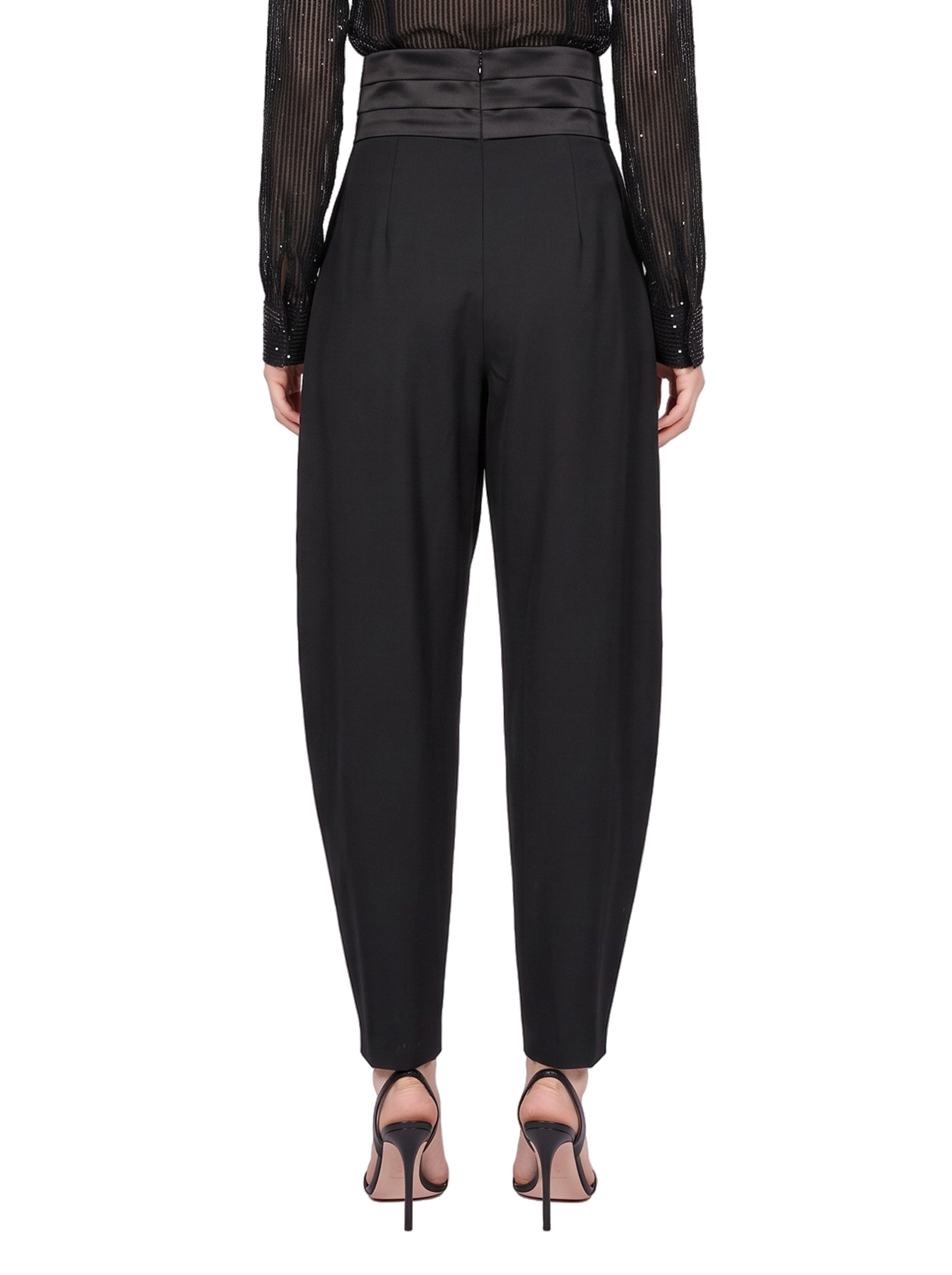 Pantaloni Sandy tuxedo in nero 