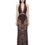 Body Florida in pizzo marrone 