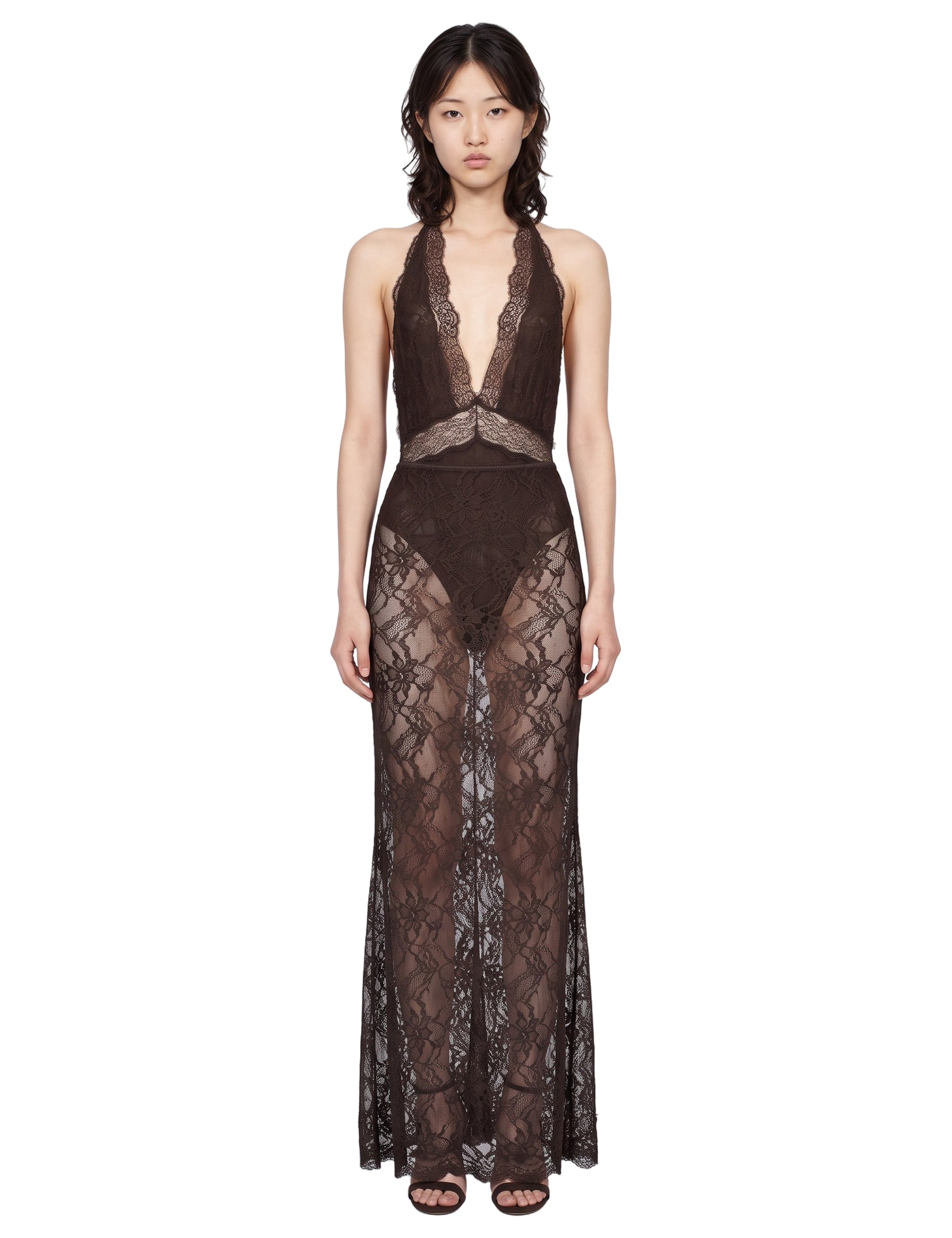 Body Florida in pizzo marrone 