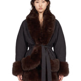 Giacca oversize Brina in ecopelliccia nera 