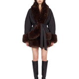 Giacca oversize Brina in ecopelliccia nera 