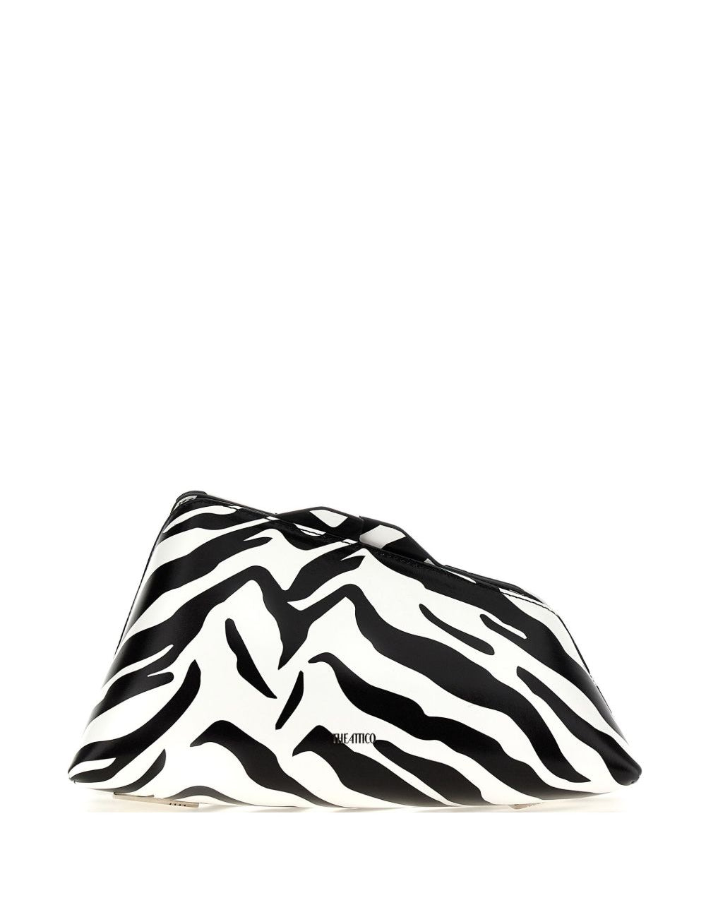 Clutch con stampa zebrata 8.30 pm in nero e bianco 