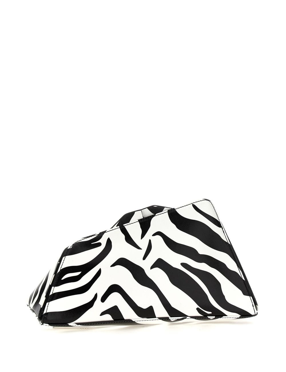 Clutch con stampa zebrata 8.30 pm in nero e bianco 