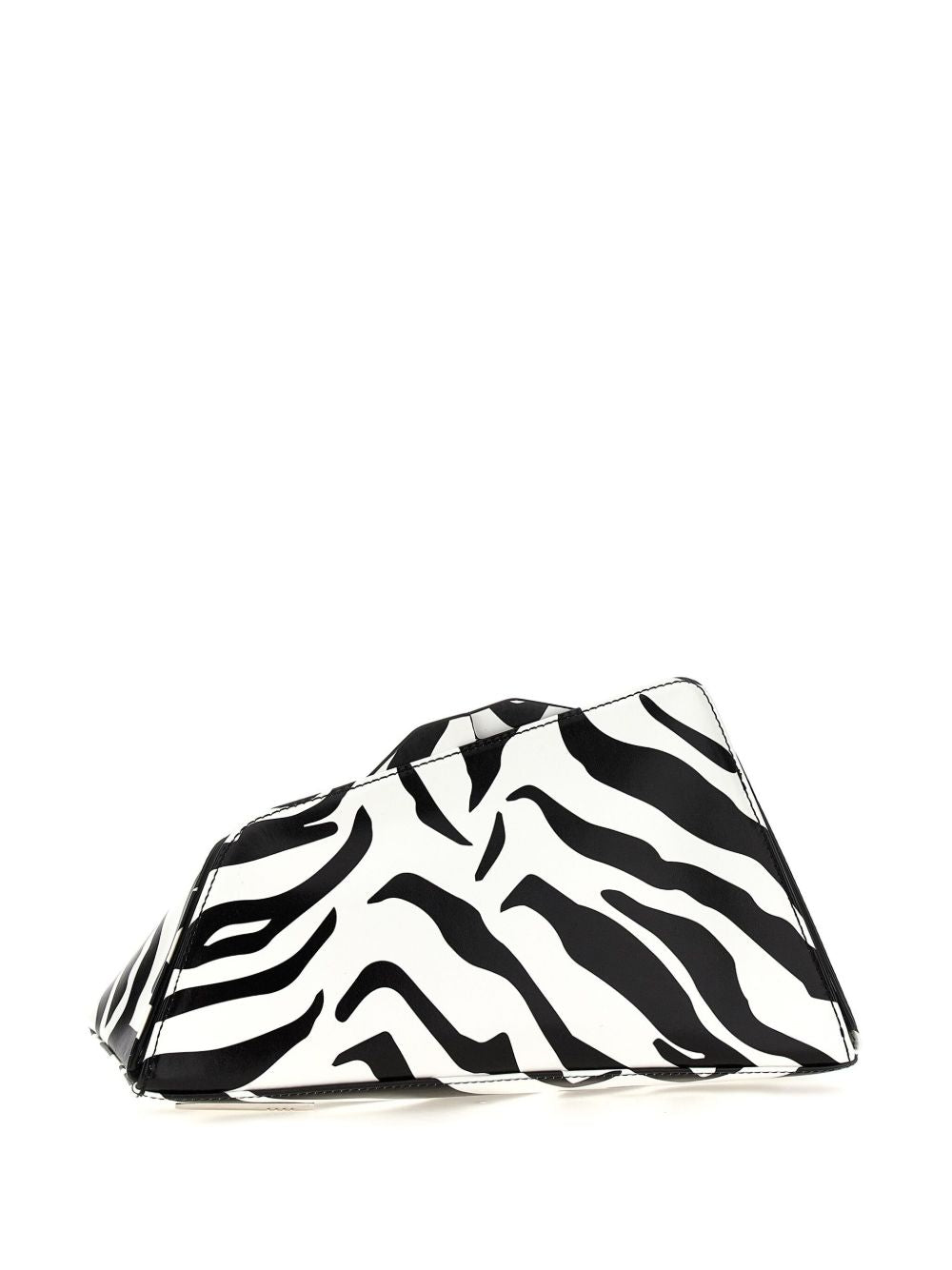 Clutch con stampa zebrata 8.30 pm in nero e bianco 