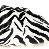 Clutch con stampa zebrata 8.30 pm in nero e bianco 