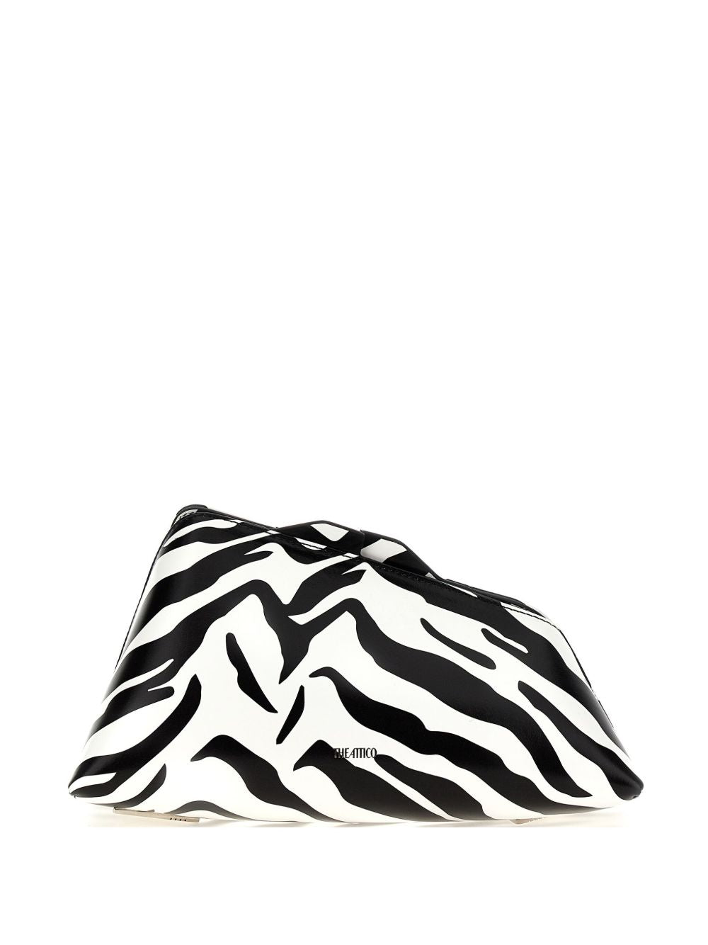 Clutch con stampa zebrata 8.30 pm in nero e bianco 