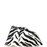 Clutch con stampa zebrata 8.30 pm in nero e bianco 