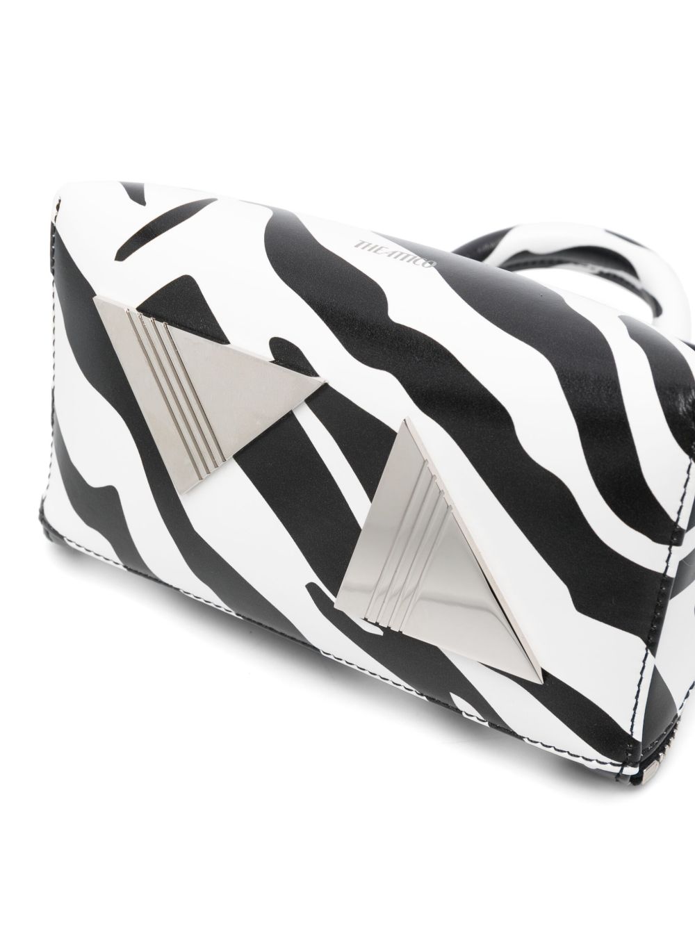 Borsa Friday con stampa zebra in bianco e nero 