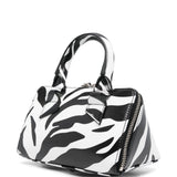 Borsa Friday con stampa zebra in bianco e nero 