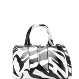 Borsa Friday con stampa zebra in bianco e nero 