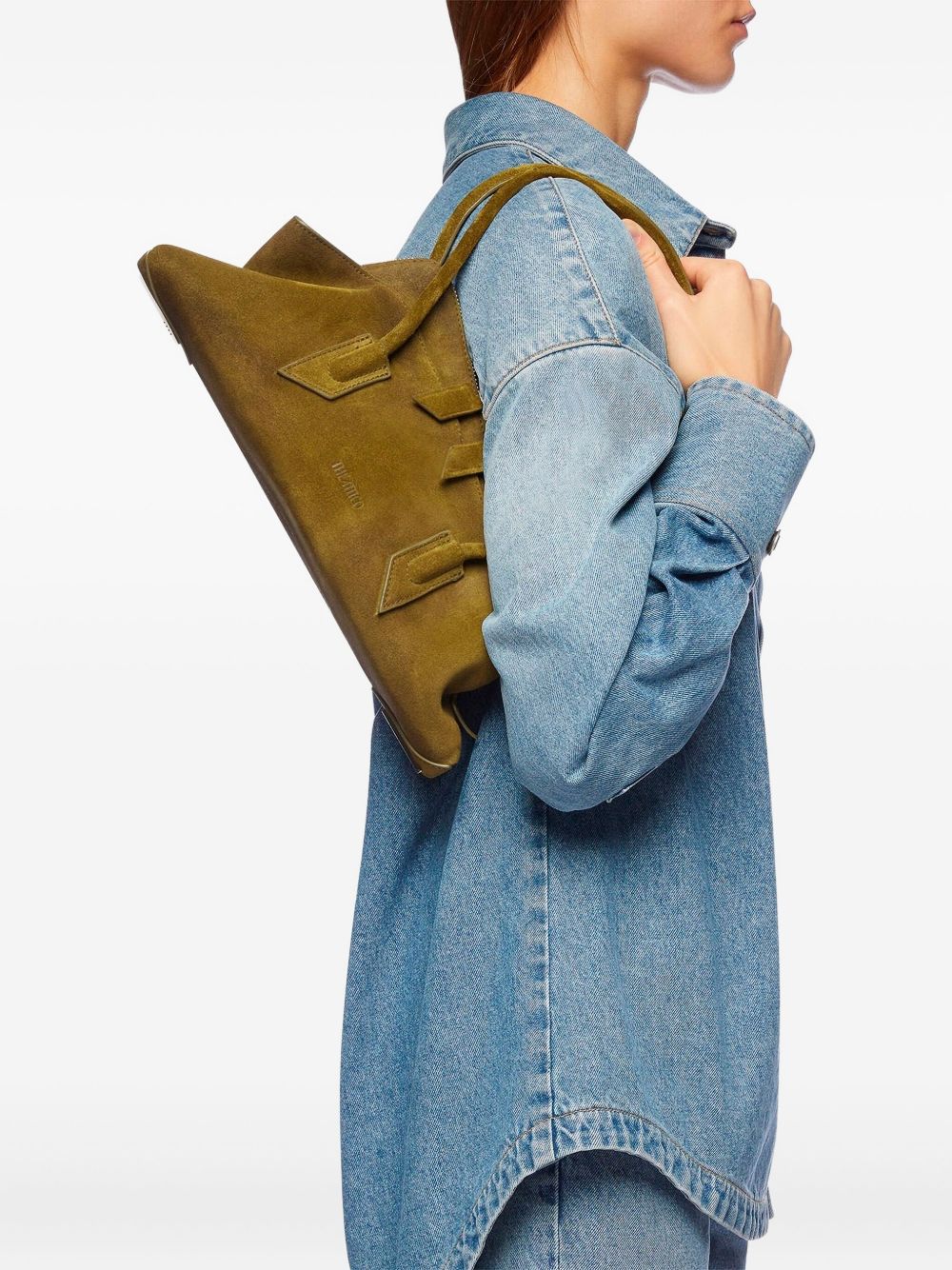 Borsa La passeggiata Small in verde khaki 
