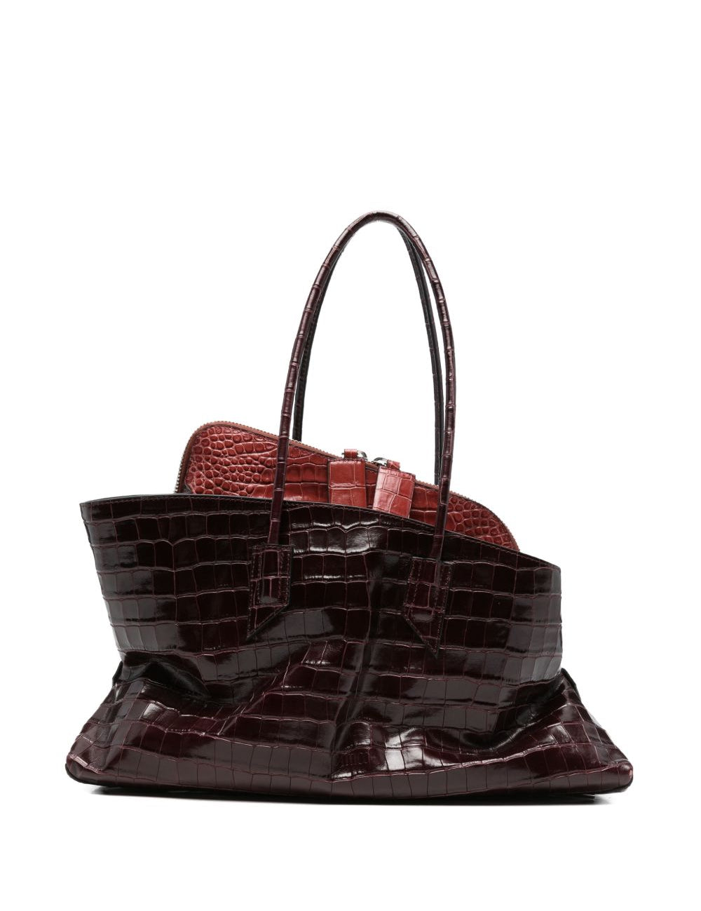 Borsa La Passeggiata Medium in bordeaux 