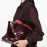 Borsa La Passeggiata Medium in bordeaux 