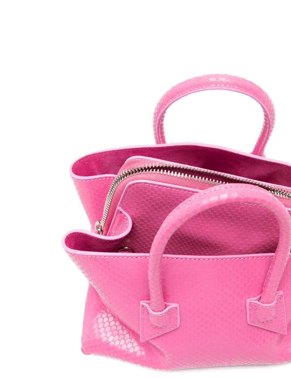 Borsa La Passeggiata Mini pitone in rosa 