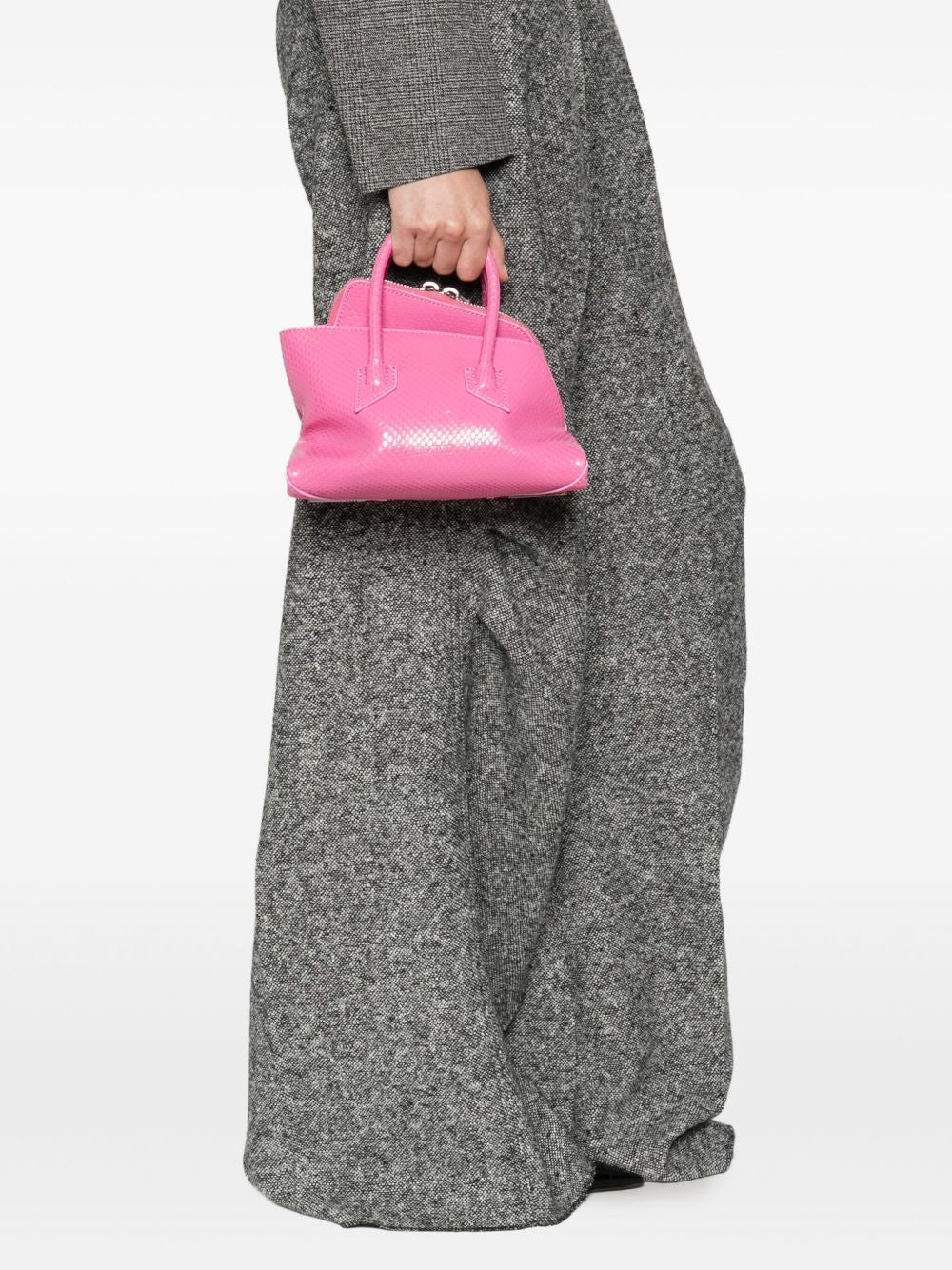 Borsa La Passeggiata Mini pitone in rosa 