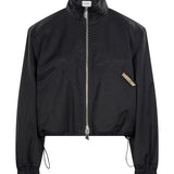 Bomber cotone in nylon nero 