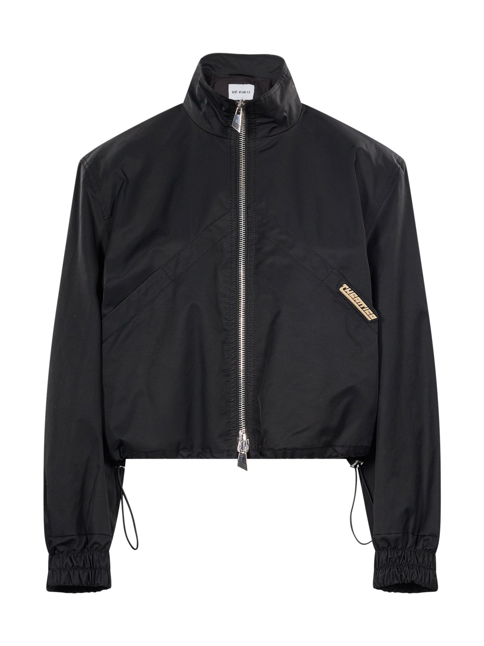 Bomber cotone in nylon nero 