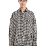 Camicia in pied-de-poule bianco e nero 