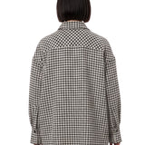Camicia in pied-de-poule bianco e nero 