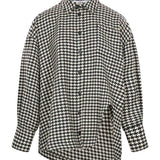 Camicia in pied-de-poule bianco e nero 