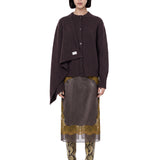 Cardigan in cashmere marrone 